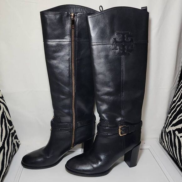 Tory Burch "Blaire" Leather Boots Size 8M - Picture 1 of 10